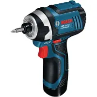 Bosch Avvitatore a percussione a batteria Professional GDR 12V-105, 2 batterie da 2,0 Ah, LBOXX, 2600 giri/min, 06019A6977