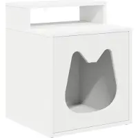 Syfax Casa per Gatti Bianco 42,5 x 40 x 53,5 cm Legno ingegnerizzato