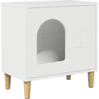 Syfax Casa per Gatti Bianco Lucido 51 x 30 x 52 cm