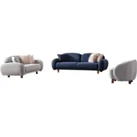AEA Sofa 3-Sitzer Couch Sitzgruppe Sessel Sofa-Set Wohnzimmergarnitur 3tlg Garnitur