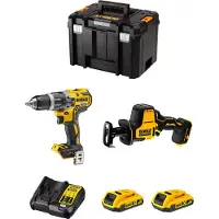 DeWalt Kit DWK204 (DCD796 + DCS369 + 2 x 2,0 Ah + DCB107 + TSTAK VI)