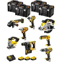 DeWalt Kit DWK800T (DCD796 + DCH273 + DCG405 + DCF887 + DCF894 + DCS331 + DCS391 + DCL050 + 3 x 5,0 Ah + DCB115 + 4 x TSTAK VI)