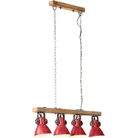 Syfax Lampada da Soffitto 25 W Rosso Anticato 90x24x111 cm E27