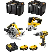 DeWalt Kit DWK301 (DCD796 + DCS334 + DCS570 + 2 x 5,0 Ah + DCB115 + 2 x TSTAK VI)