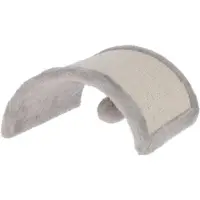 Kerbl Tiragraffi per gatti Half Moon, grigio, 26x22x11 cm, con pallina di peluche