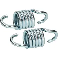 KOTARBAU Lot de 2 Molle per Dondolo 7mm Molla Altalena Acciaio Zincato 6 Spire Argento Molla Oscillante per Amaca per Interni ed Esterni