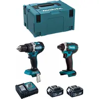 Makita Kit MK222RTJ (DHP484 + DTD152 + 2 x 5,0 Ah + DC18RC + MAKPAC 3)