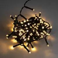 Spetebo Catena luminosa da esterno bianco caldo con timer - 160 LED / 4 m - Catena luminosa natalizia con 8 funzioni Alimentata a batteria