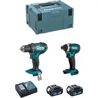 Makita Kit DLX2127TJ (DDF482 + DTD152 + 2 x 5,0 Ah + DC18RC + MAKPAC 3)