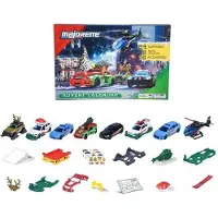 Majorette Calendario dell'Avvento , 24 sorprese, 8 veicoli Die Cast esclusivi, accessori, adesivi, confezione riutilizzabile, dai 5 anni in su