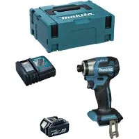 Makita Avvitatore a impulsi DTD173RTJ1 (1 x 5,0 Ah + DC18RC + MAKPAC 2)