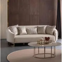 AEA Luxus Sofa 3 Sitzer Couchtisch Couch Polstersofa 2tlg Set Wohnzimmer