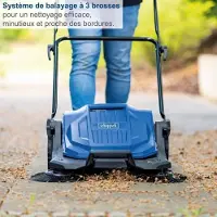 Scheppach Spazzatrice S800, larghezza di spazzamento 650 mm, capacità del contenitore 20 l, per superfici fino a 2600 m²
