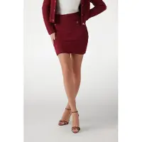 Guess Marciano By Amelia A Shape Skirt Sweater Dark Jam Red Taglia: S | Minigonne Outlet | Donna | Rosso
