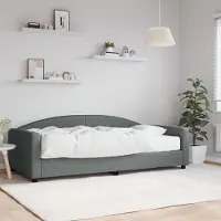 Prolenta Maison Exclusive - Divano letto con materasso, grigio scuro, 100x200 cm, tessuto