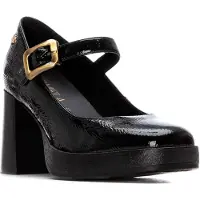 Carmela per donna. 16253503-NEGRO Scarpe in pelle 162535 nere (39), Nero, 5 a 8cm, Fibbia, Casual