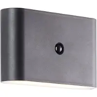 Brilliant G80605/06 Xino Lampada da esterno con sensore di movimento Plastica nera LED integrato