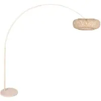 Steinhauer Lampada ad arco Sparkled Light, crema, bambù, E27