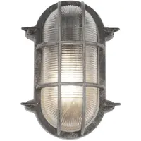 Searchlight Lampada navale Porto ovale, nero-argento