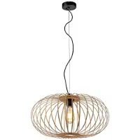 JUST LIGHT Lampada a sospensione Racoon con paralume di legno