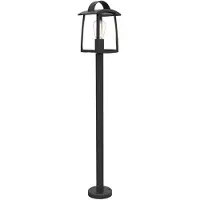 Lutec Lampione KELSEY, nero, altezza 104 cm, metallo, IP44, E27