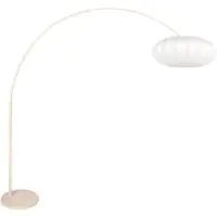 Steinhauer Lampada da terra ad arco Sparkled Light crema/bianco, 240 cm, seta