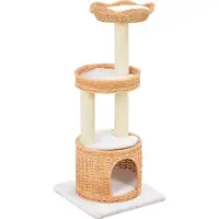 Syfax Albero per Gatti con Tiragraffi in Legno di Salice Naturale