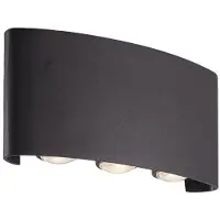 Searchlight Applique da esterni LED Shadows, larghezza 18 cm, nera, metallo