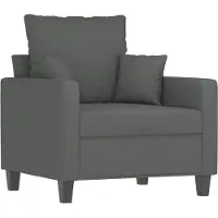 Syfax Poltrona Grigio Scuro 60 cm in Tessuto