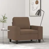 Prolenta Maison Exclusive - Poltrona marrone, 60 cm, rivestita in tessuto