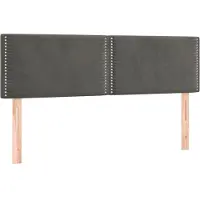 Syfax Testiera Grigio Scuro 144x5x78/88 cm in Velluto