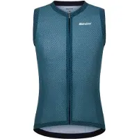 Santini Opal Sleeveless Jersey Singlet ciclismo Uomo (XXL, blu)