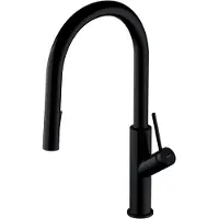 Omnires BEND BE6455BL Rubinetto per lavello, nero opaco