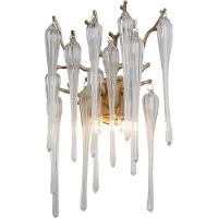 Searchlight Applique Heritage, larghezza 25 cm, color oro/trasparente, vetro