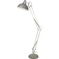 Searchlight Piantana Goliath, grigio, metallo, E27, 170 cm, regolabile