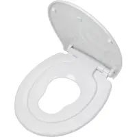Tiger Tulsa - Sedile per WC a U - Sedile per WC con coperchio - Soft Close - Funzione Easy Clean - Termoplastica bianca
