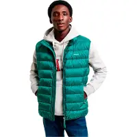 Gant per uomo. 7006299 Gilet in piumino verde chiaro (S), Casual, Polister riciclato, Sostenibile