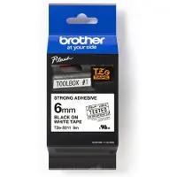 Brother Nastro TZe-S211 - Nero su bianco (6 mm)