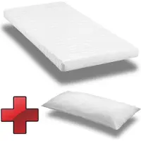 Sleezzze Materasso in schiuma comfort K10 90x200 cm + cuscino in microfibra CloudComfort Basic 40x80 cm
