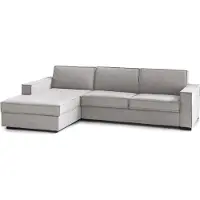 Talamo Italia Divano Letto con Penisola Allaida 95x280 cm Nero, Sfoderabile Contenitore Italy