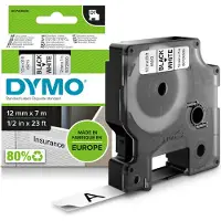 Dymo Nastro 45013 (S0720530) - Nero su bianco (12 mm)