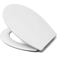 LUVETT Sedile WC Hamberger O100 bianco con cerniera in acciaio inox