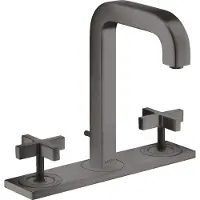 Hansgrohe AXOR Citterio Mélangeur lavabo 3 trous AXOR 170, vidage escamotable, bec verseur 140mm, poignées croisées, plaque de fixation, 39134340, 39134340
