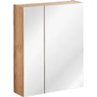 Comad Mobile Bagno Con Specchio 60 Cm Rovere Dorato Craft 2 Ante Moderno