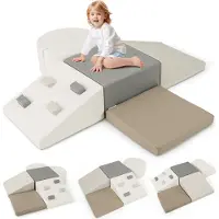 Costway Sdraio ergonomica in legno con cuscino e poggiatesta reclinabile, Lettino da giardino 190 x 55 x 52 cm