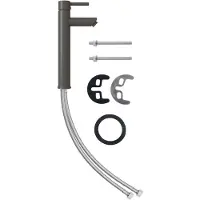 Syfax Rubinetto Miscelatore da Bagno Grigio 12x30 cm