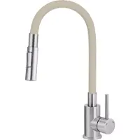 Deante Kitchen faucet with bent spout - 2 types of spray