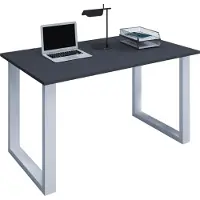 VCM Scrivania in legno | H. 76 x W. 110 x D. 50 cm | Tavolo per computer semplice | piedini in metallo di alta qualità | Tavolo da lavoro | Mobili da ufficio - Lona U