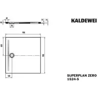 Kaldewei SUPERPLAN ZERO 1524-5, Receveurs de douche avec support de receveur extra-plat, 90x90cm, 352447983661, 352447983661