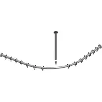 Keuco Set di binari per tende doccia Plan 14938 per doccia 90x90cm cromo 14938010900